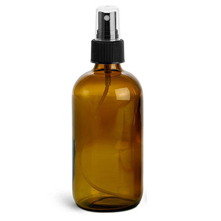 SKS Bottle and Packaging 12pk 8oz Glass Bottles w/Black Fine Mist Sprayers