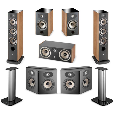 Focal Aria 906 2-Way Bass Reflex Bookshelf Speakers, Prime Walnut