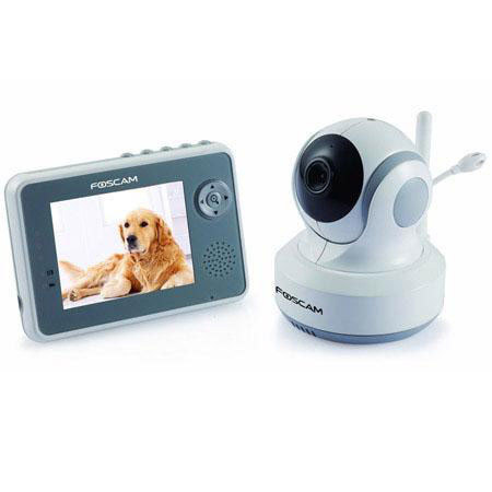 Foscam FBM3501 Digital Video Baby Monitor, Night Vision - White/Gray
