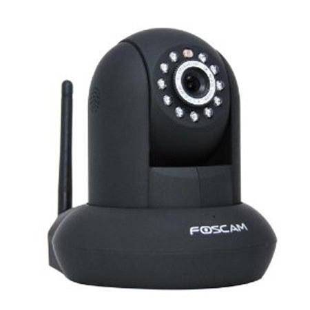 Foscam FI8910W Wireless Pan And Tilt IP Camera, Black - With IR Cut Filter