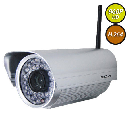 Foscam FI9805W H.264 HD+ 960p 1.3MP Waterproof Outdoor Wireless IP Camera,