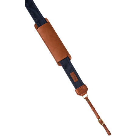 FOTOstrap Navy Camera Strap - Genuine Leather & Duck Fabric