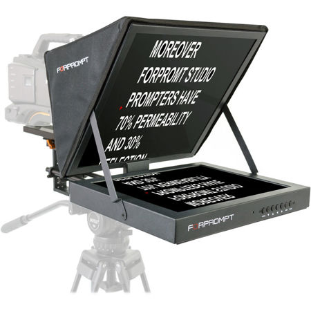 Fortinge PRO Series 19" High Brightness Studio Teleprompter Set, 1280x1024