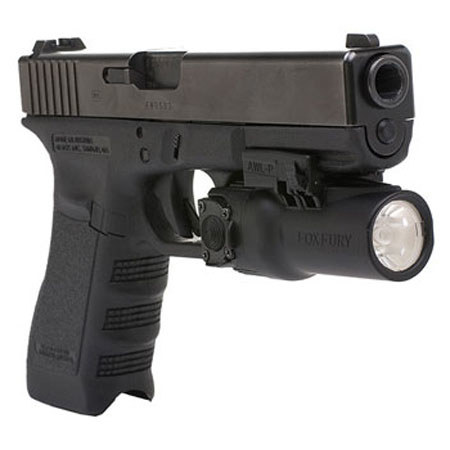 FoxFury AWL-P Amphibious LED Pistol Light, Picatinny Rail Mount, Black, 140 Lum