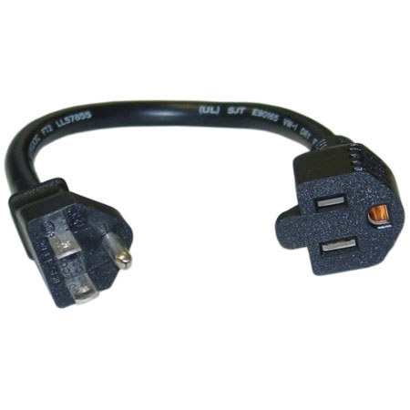 Green Extreme NEMA 5/15P to NEMA 5/15R 16AWG Power Extension Cord, 1 ft