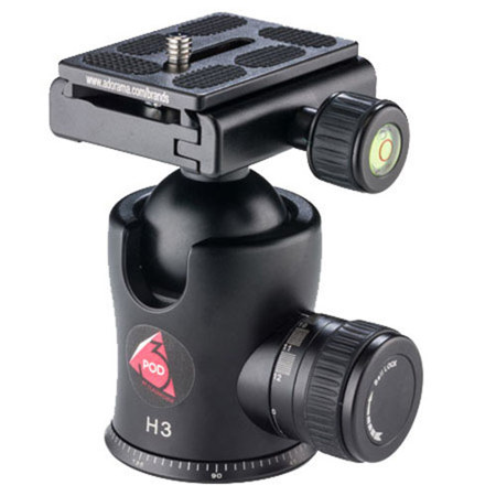 3Pod H3 Magnesium Alloy Tripod Ball Head with Quick Release Plate, Supports