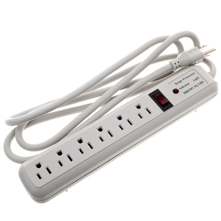 Flashpoint Surge Suppressor 6 Outlet 3 MOV 540 Joules EMI / RFI 6 ft