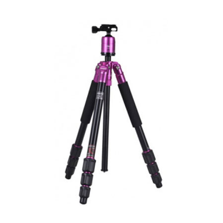 FotoPro C4i 4-Section Aluminum Tripod with FPH-53P Ball Head, Pink