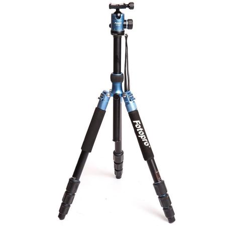 FotoPro C5i 4-Section Tripod with Built-In Monopod & FPH-52Q Ball Head, Blue