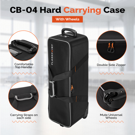 Flashpoint CB-04 Wheeled Hard Carrying Case FP-CB04