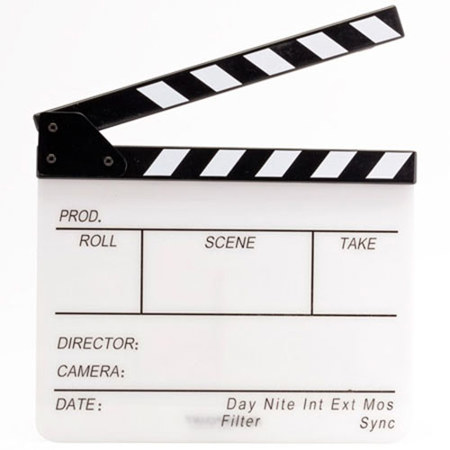 Flashpoint Acrylic Dry Erase Sync Slate with B&W Clappers