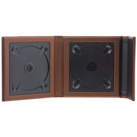 Flashpoint Overlapping CD Holder, Holds 2 CDs, Brown