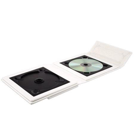 Flashpoint Overlapping CD Holder, Holds 2 CDs, with Cover Window, Color: Ivory.