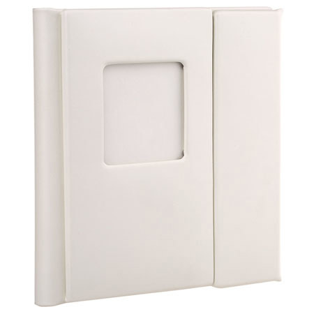 Adorama Overlapping CD Holder, Holds 2 CDs, with Cover Window, Color: White.