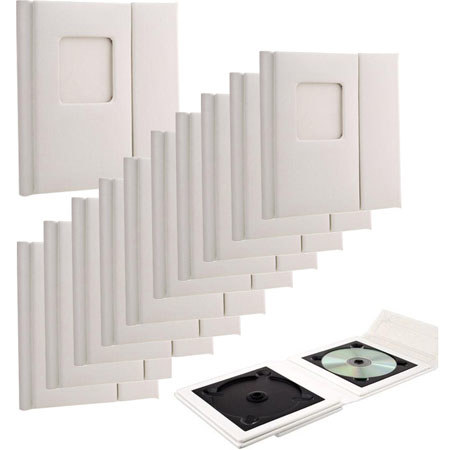 Flashpoint Overlapping CD Holder, Holds 2 CDs, Window, Color:White. (Case Of 10)