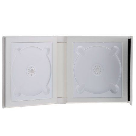 Adorama Overlapping CD Holder, Holds 2 CDs, White