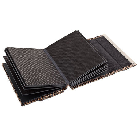 Flashpoint Overlapping Self Adhesive Album, Holds 20 5x7" Photos, Iron Gold