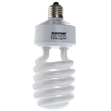 Flashpoint CFL Spiral Fluorescent Bulb, 45 Watts, 5500k