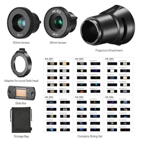 Flashpoint AK-R21 Projection Attachment Kit with AK-S Slide Set and 50mm Lens