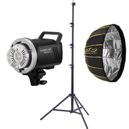 Flashpoint BLAZ 300-V 300Ws R2 Studio Monolight Kit with Stand & Beauty Dish