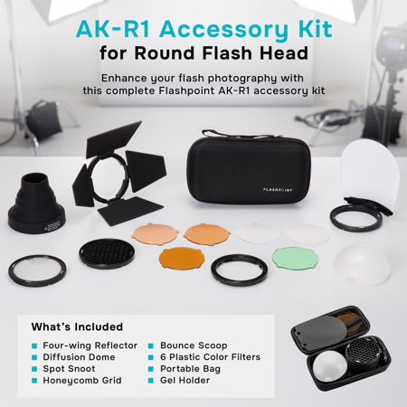 Flashpoint AK-R1 Accessory Kit for Round Flash Head EV-ROUND-AK