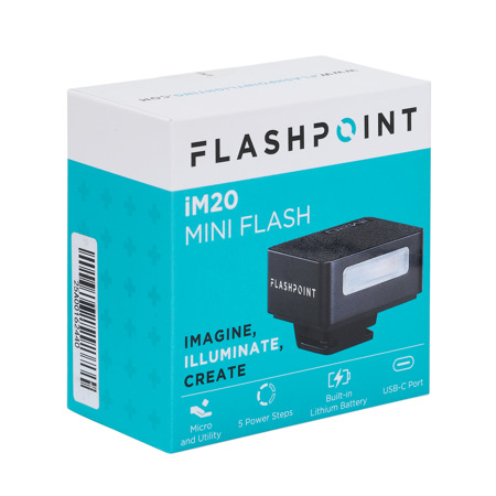 Godox IM20 Flash Pour Appareil Photo, Batterie 470 MAh, 5 Niveaux De Puissance, Temps De Recyclage 3 S, 440 Flashs Pleine Puissance, Mini Flash Compatible Avec Fuji/Canon/Sony/Nikon//Panasonic/Olympus