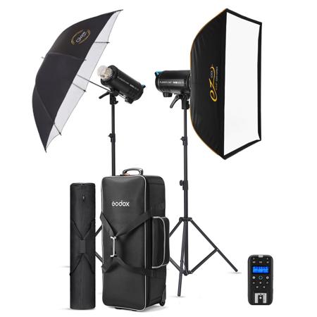 Flashpoint Rapid 400 II HSS R2 Studio Flash Monolight (2-Light Kit)