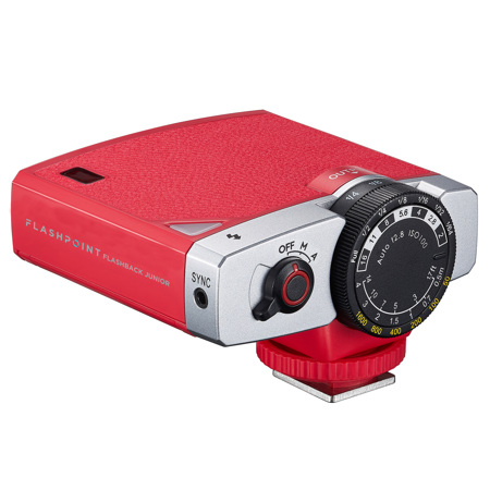 Flashpoint FlashBack Junior Retro Camera Flash, Red