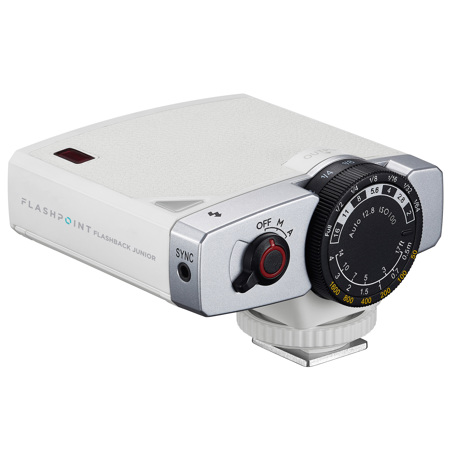 Flashpoint FlashBack Junior Retro Camera Flash, White