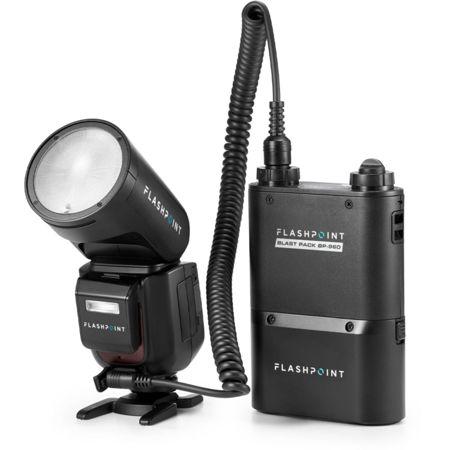 Flashpoint Zoom Li-on X PRO  TTL Round Flash With BP-960 Power Pack For Canon