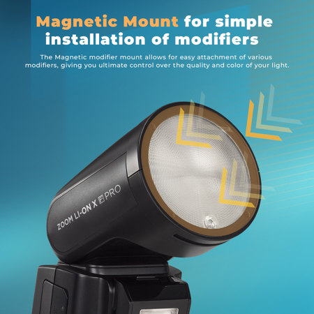 Flashpoint Zoom Li-on X PRO R2 TTL Round Flash for Fuji, with AK