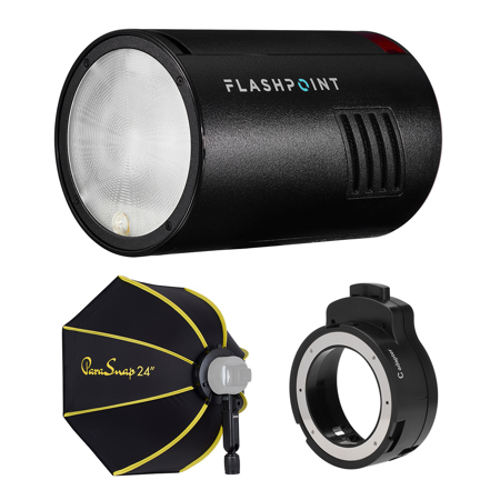 Flashpoint XPLOR 100 Pro TTL R2 Flash w/24" PS-B24K ParaSnap Octagonal Softbox