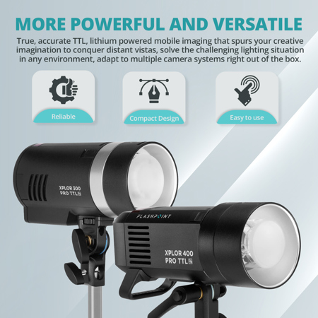 Flashpoint XPLOR 400 & 300 Pro TTL R2 Monolight Kit With EZ Lock