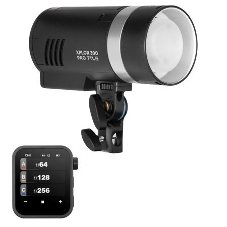 Flashpoint XPLOR 300 Pro TTL R2 Battery-Powered Monolight with R2 Nano Touchscreen TTL Wireless Flash Trigger for Olympus/Panasonic