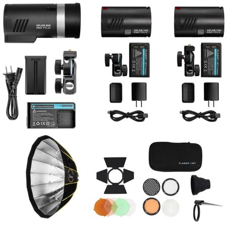 Flashpoint XPLOR 300 Pro & XPLOR 100 Pro 3-Light Kit (Rob Hall Holiday Bundle)