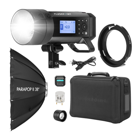 Flashpoint XPLOR 400 Pro TTL R2 Monolight, Bundle w/ParaPop II Softbox & OTA Set