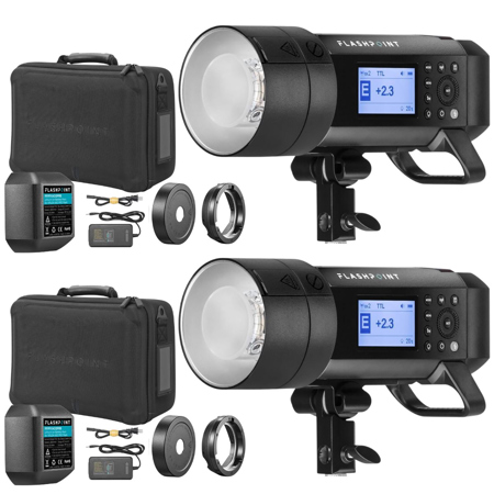 Flashpoint XPLOR 400 Pro Compact TTL R2 Monolight, Godox AD400 Pro, Dual Kit