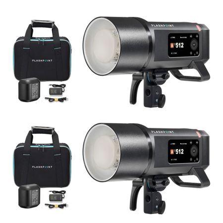Flashpoint XPLOR 600 PRO II TTL R2 600ws 2.4GHz Battery-Powered, Dual Kit