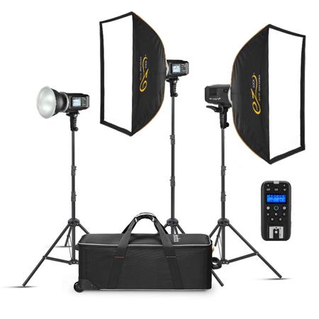 Flashpoint XPLOR 600 R2 HSS TTL  All-In-One Outdoor Flash (3-Light Kit)