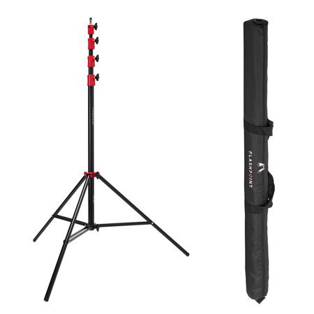 Flashpoint Pro Air-Cushioned Heavy-Duty Light Stand (Red, 13')