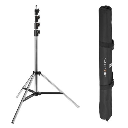 Flashpoint Pro Air-Cushioned Heavy-Duty Light Stand (Chrome, 13')