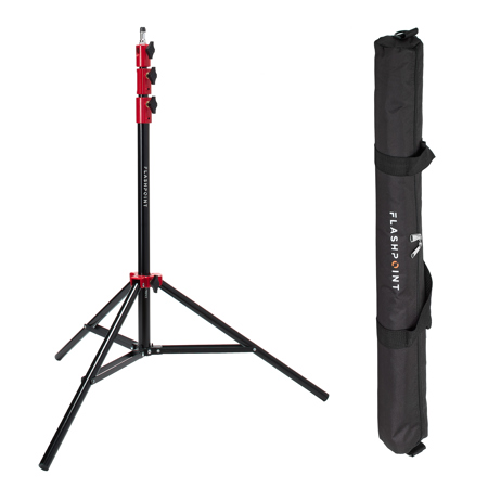 Flashpoint Pro Air-Cushioned Heavy-Duty Light Stand (Red, 7.2')