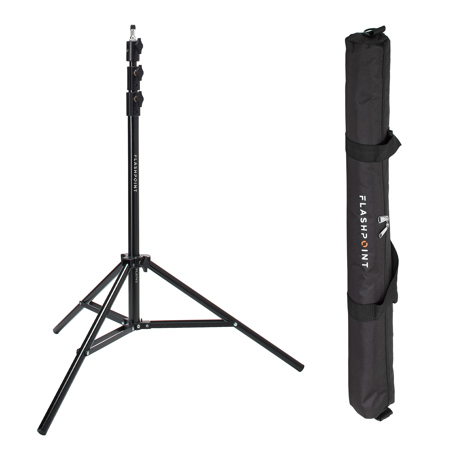 Flashpoint Pro Air-Cushioned Heavy-Duty Light Stand (Black, 7.2')