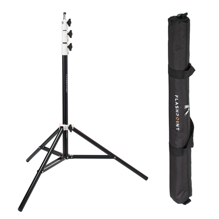 Flashpoint Pro Air-Cushioned Heavy-Duty Light Stand (White, 7.2')