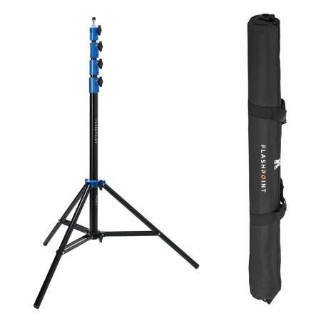 Flashpoint Pro Air-Cushioned Heavy-Duty Light Stand (Blue, 9.5')