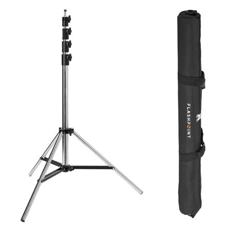 Flashpoint Pro Air-Cushioned Heavy-Duty Light Stand (Chrome, 9.5')