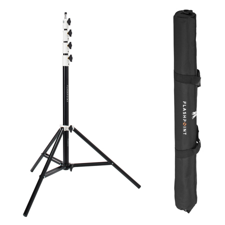 Flashpoint Pro Air-Cushioned Heavy-Duty Light Stand (White, 9.5')