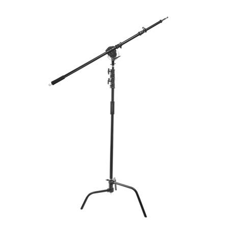 Flashpoint Turtle Base C-Stand and Cross Arm Boom Kit (Black, 10.5')
