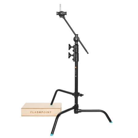 Flashpoint 20" Quick Sliding Leg C-Stand Kit With Grip Head & 20" Arm (Black)