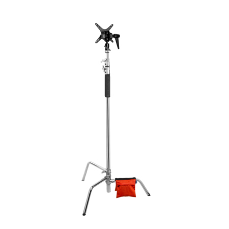 Flashpoint 10' C Stand with Turtle Base and Monitor Mount
